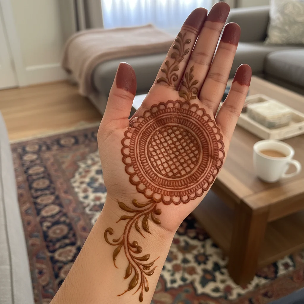 Arabic Circle Mehndi Design