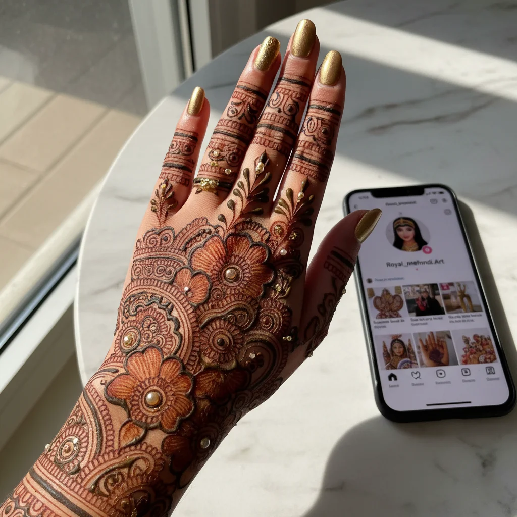 Arabic Full Hand Mehndi Design