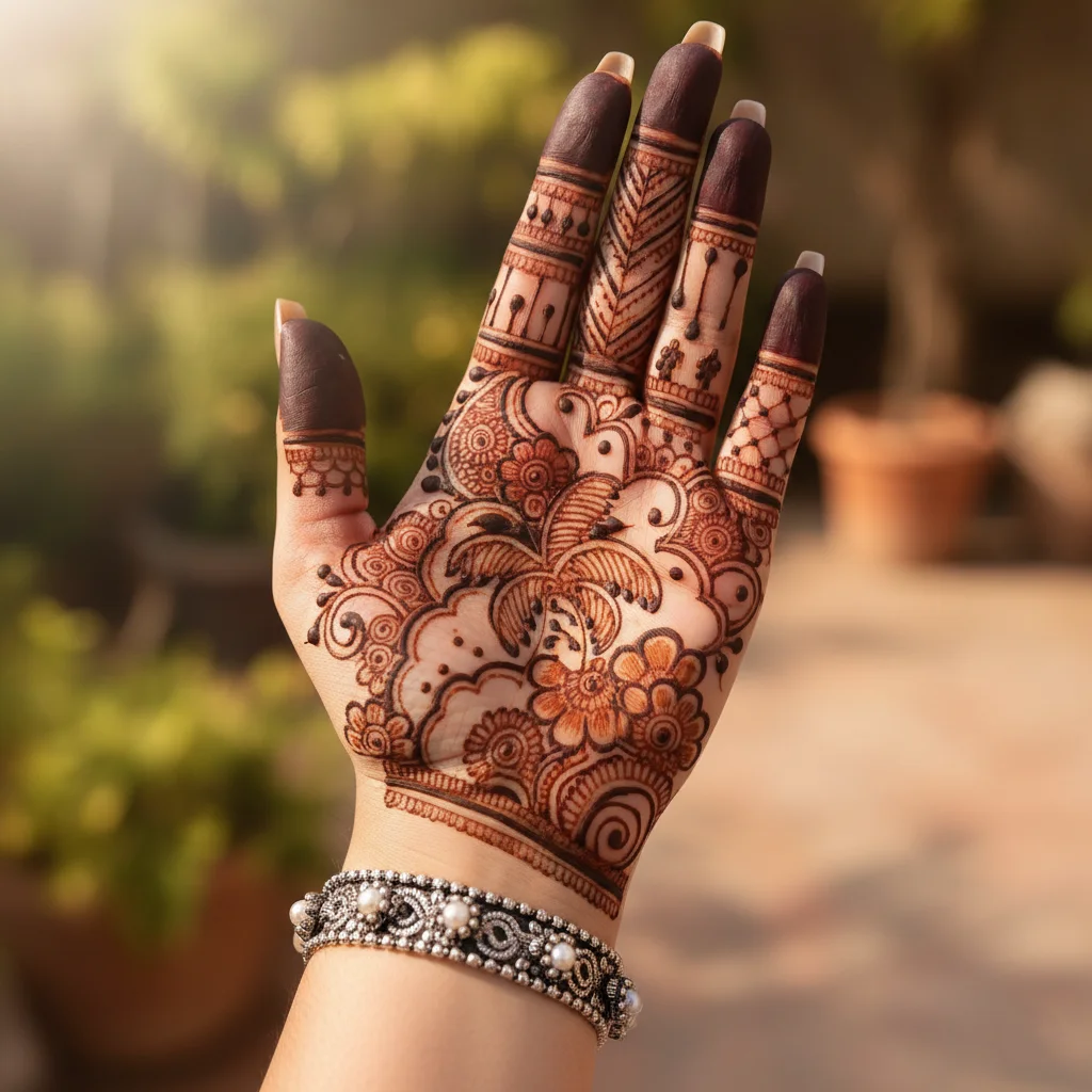 Arabic Palm Mehndi Design