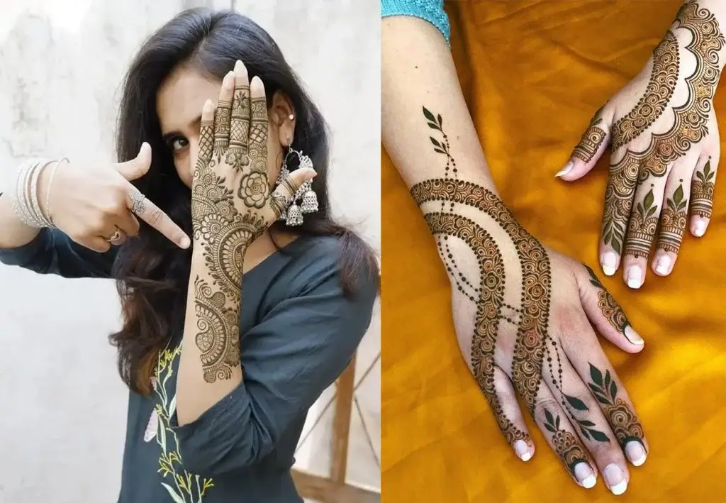 Artistic Back Mehndi Design