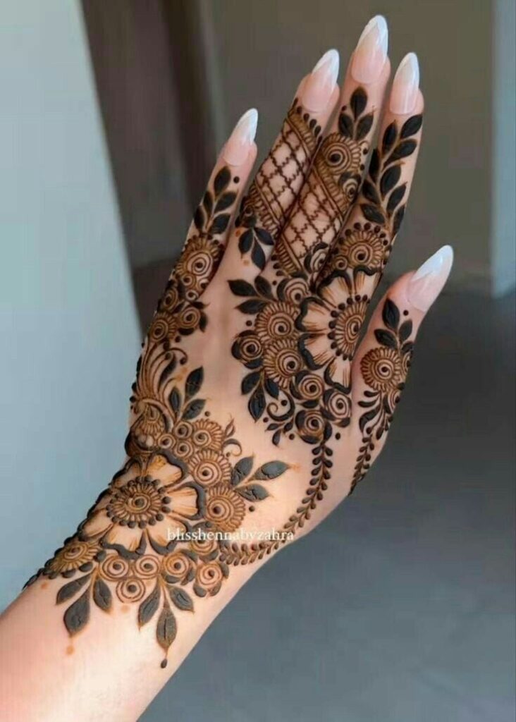 Back Hand Floral Wonder Mehndi Design