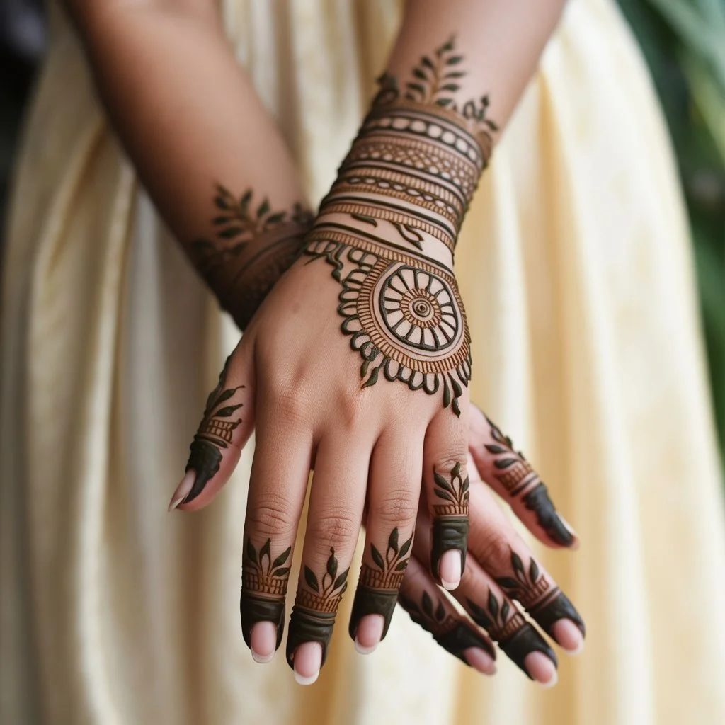Back Hand Mehndi Design Girl