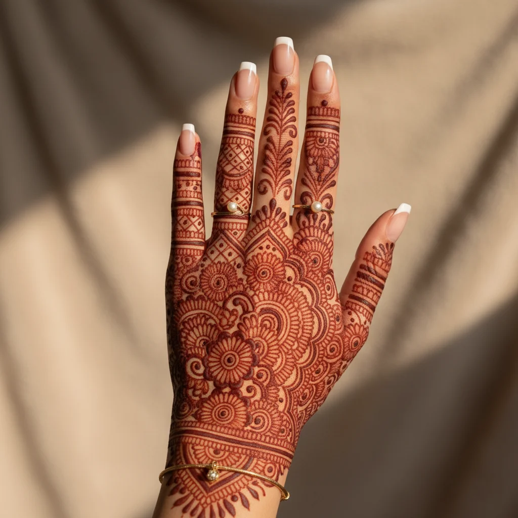 60+ Royal Front Hand Mehndi Designs | Instagram Finger, & More 35 Back Side Royal Back Hand Mehndi Design