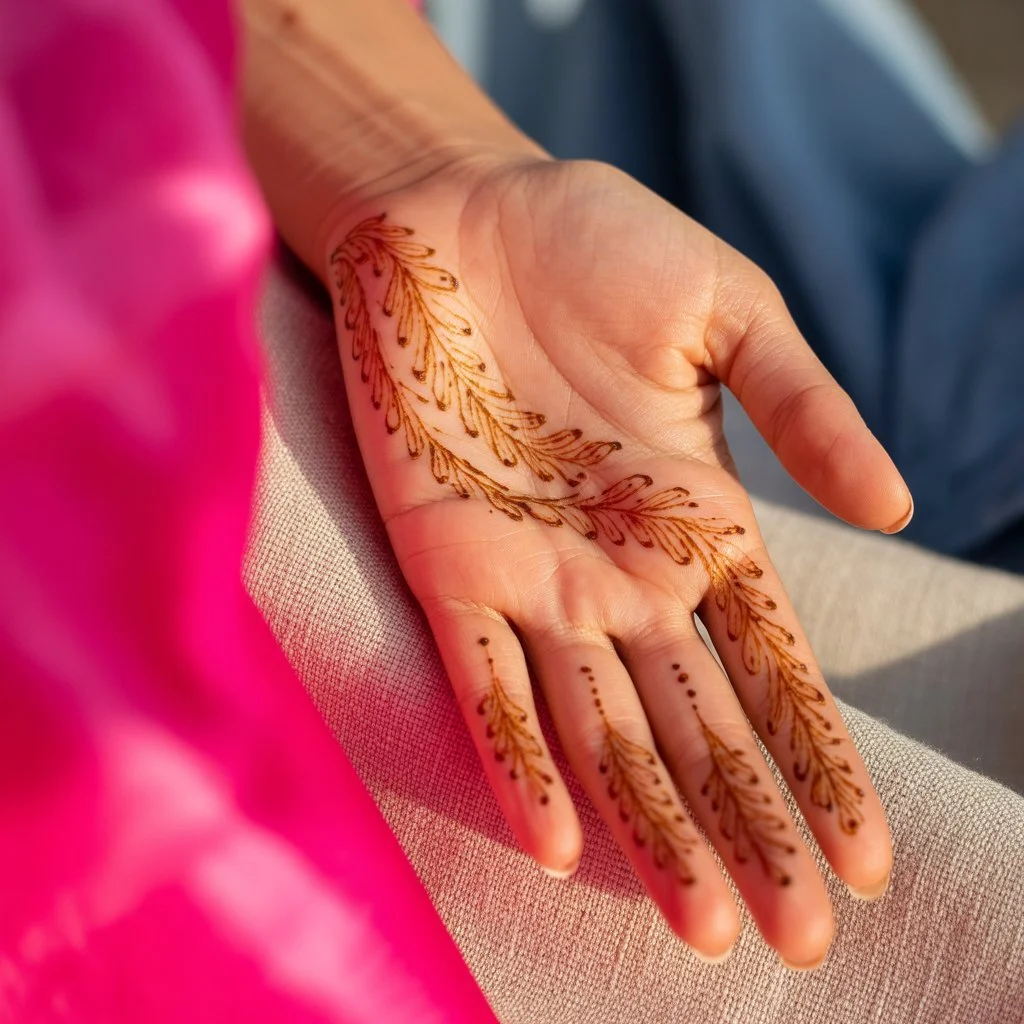 Bail Mehndi Design Front Hand