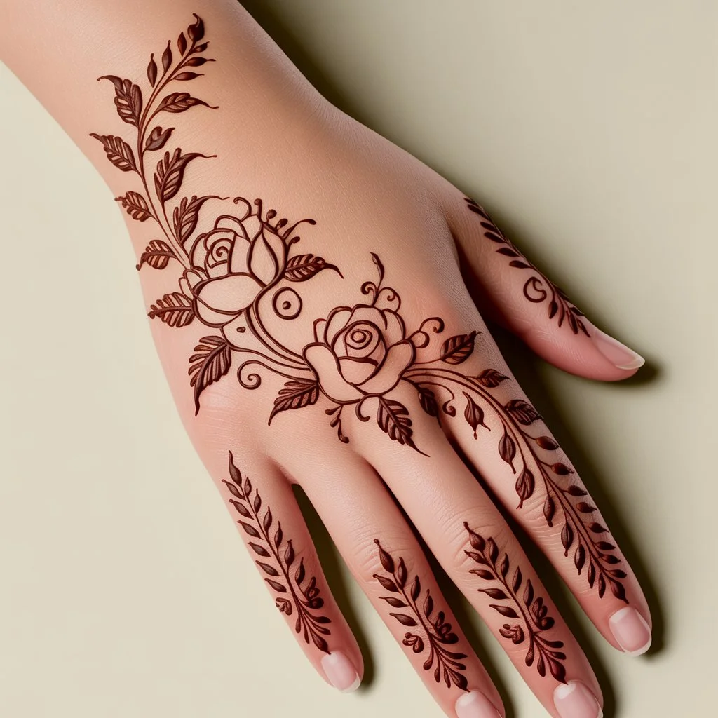 Bel Mehndi Design Back Hand