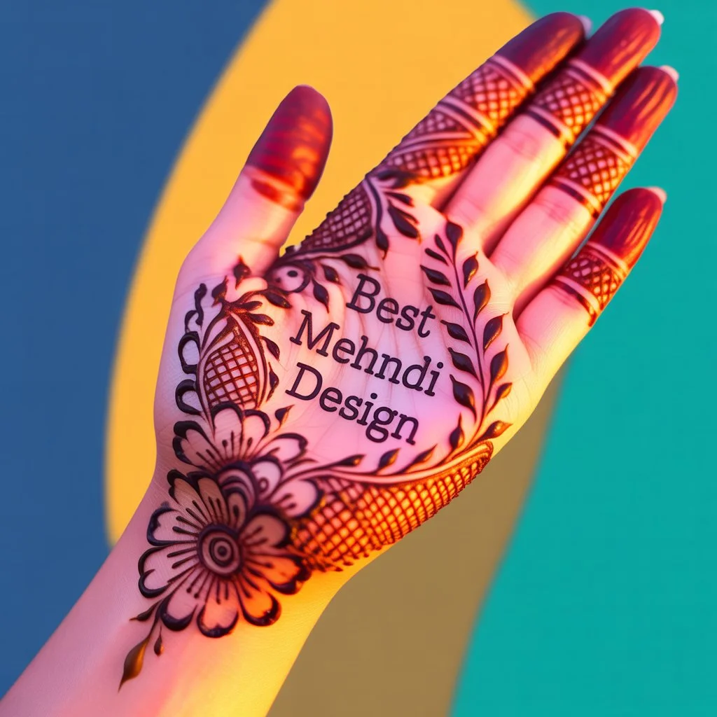 Best Mehndi Design Simple Front Hand
