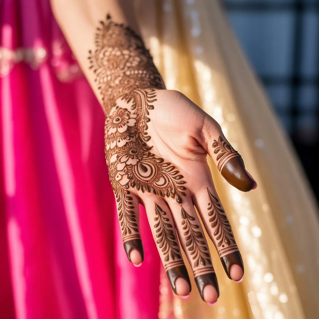 Bridal Mehndi Design Front Hand