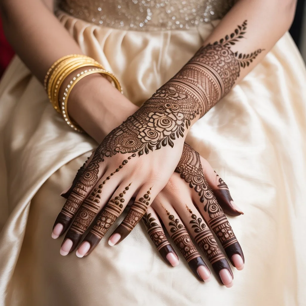 Bridal Stylish Mehndi Design Back Hand