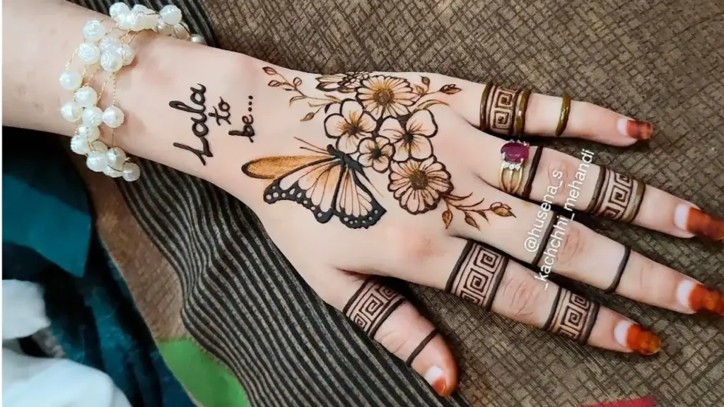 Butterfly Arabic Mehendi Design