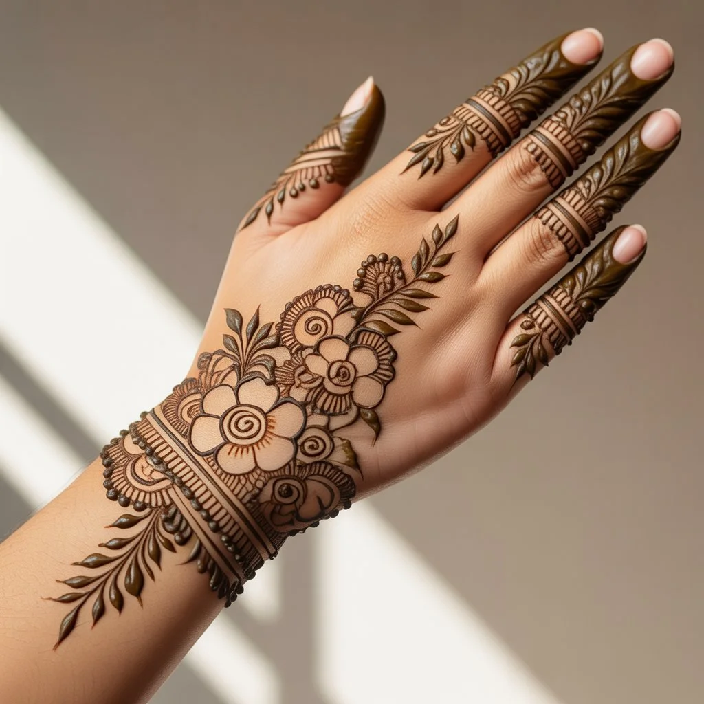 Dubai Mehndi Design Back Hand