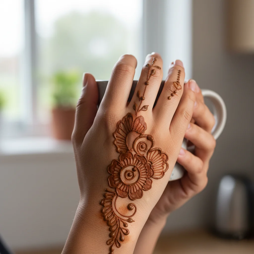 Easy Arabic Mehndi Design Back Hand