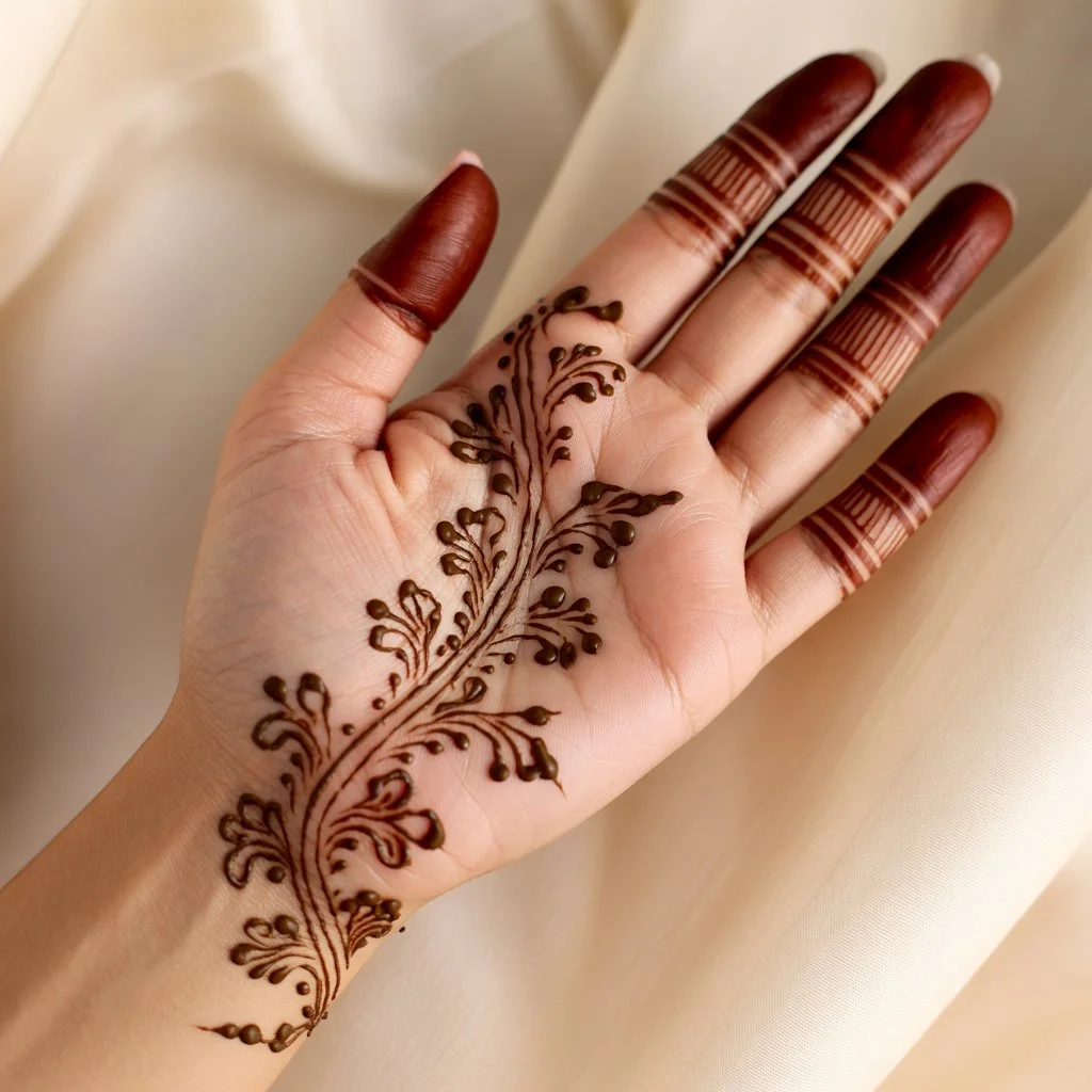 Easy Front Hand Simple Mehndi Design
