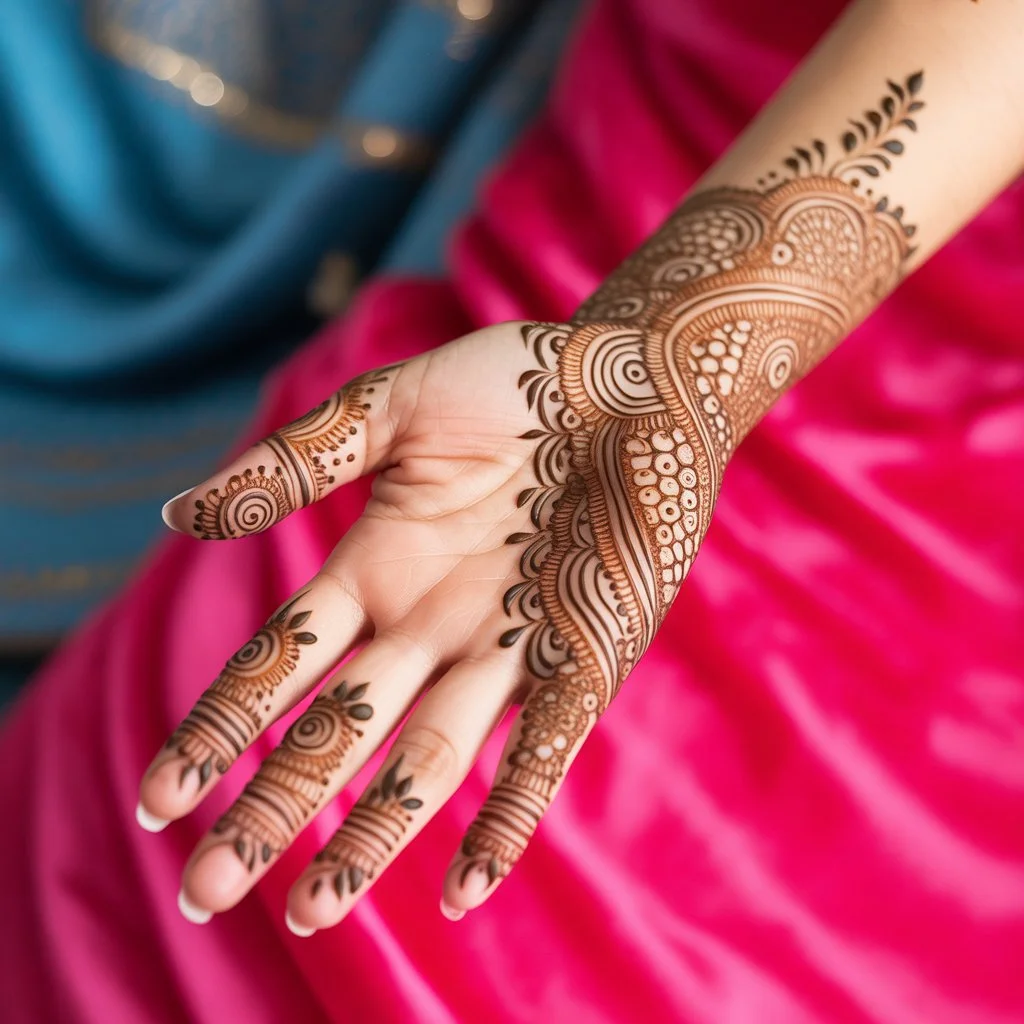 Eid Mehndi Design Front Hand