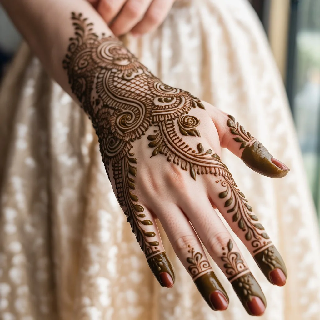 Floral Mehndi Design Back Hand