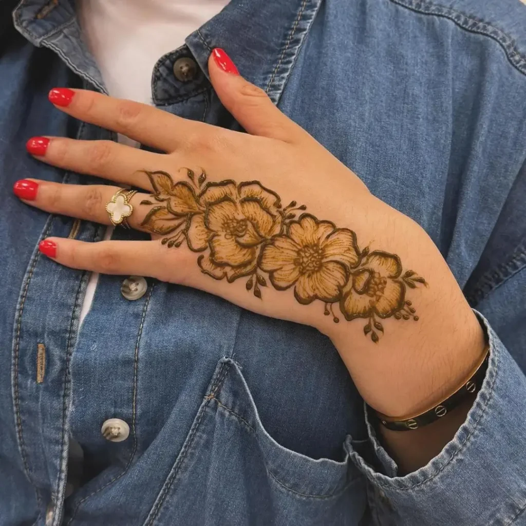 Flower Trail Henna Design