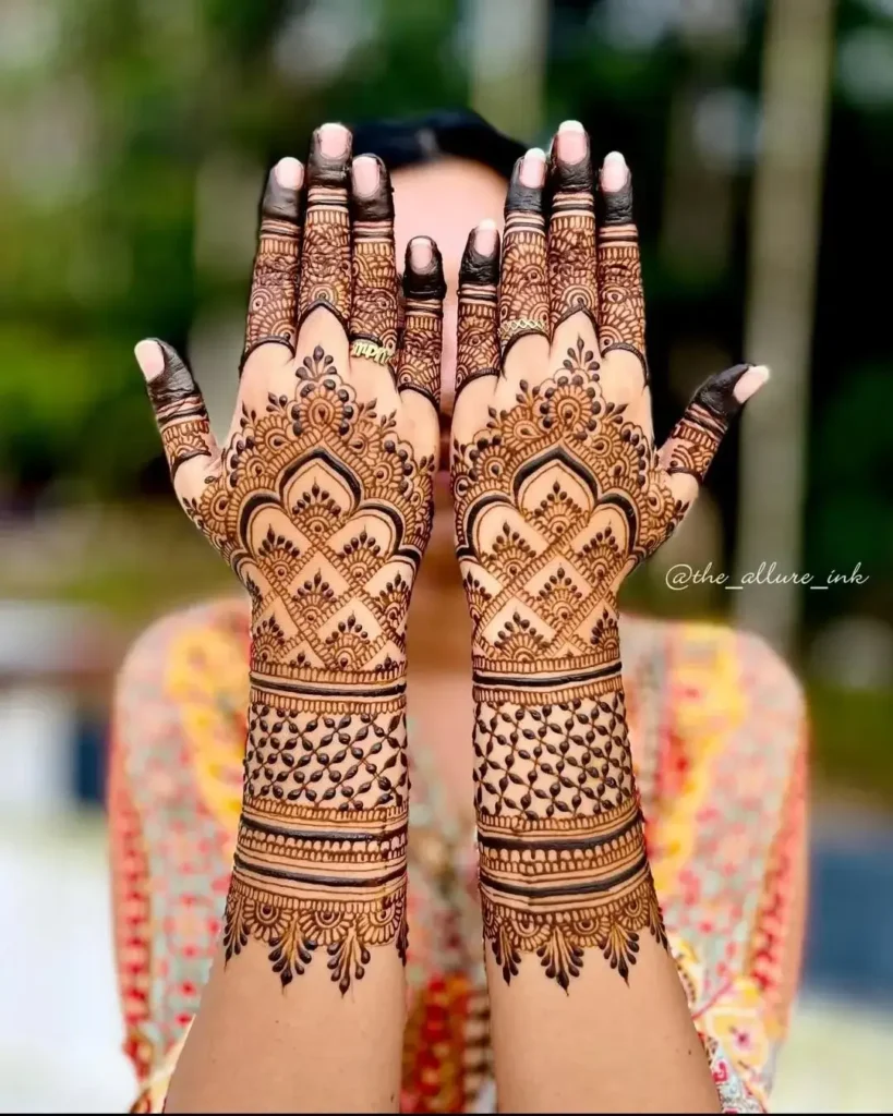 Full Back Hand Mehndi Design