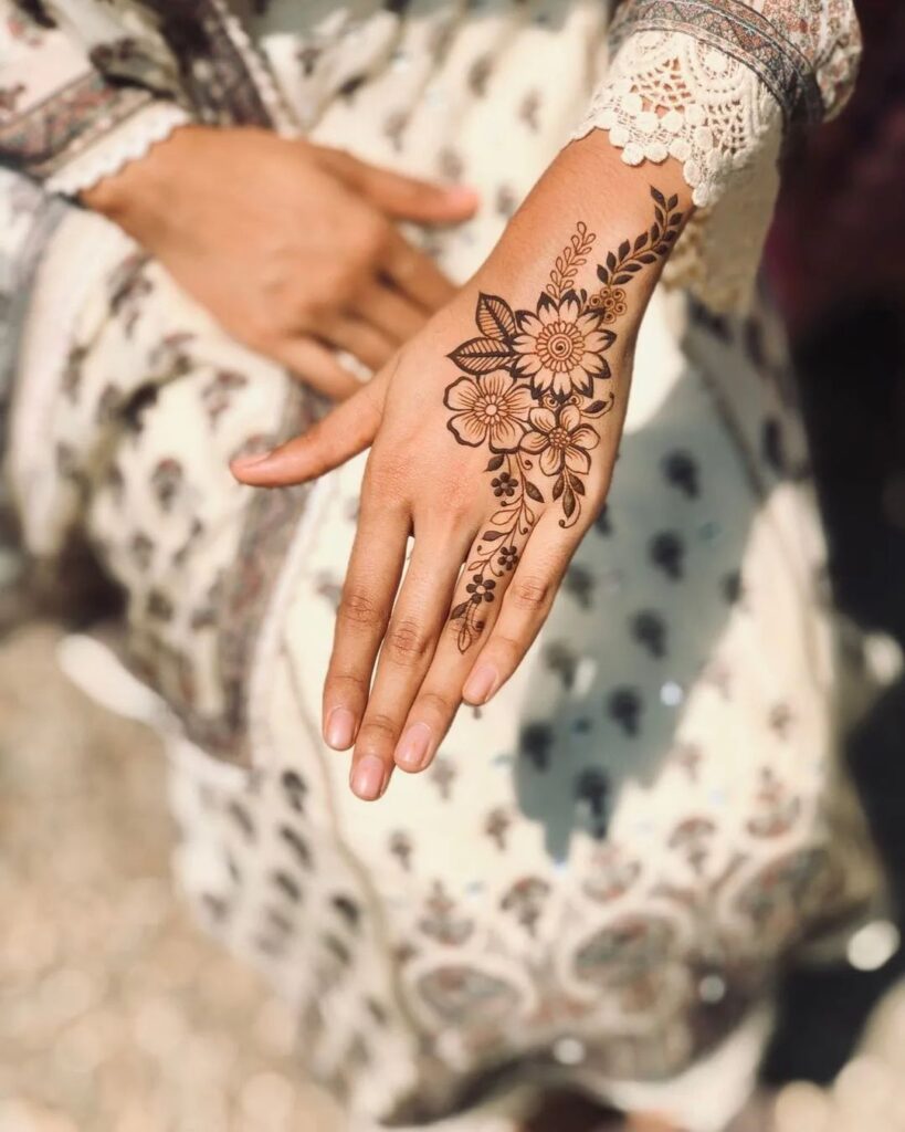 Garden of Flowers Mehndi Design