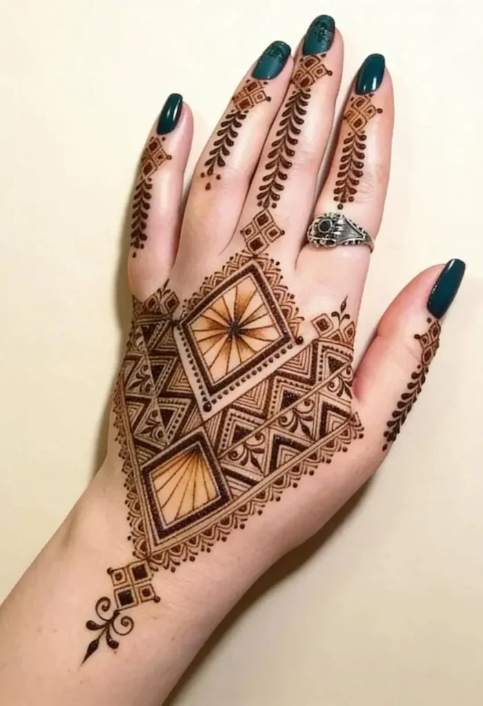 Geometric Arabic Mehandi Design