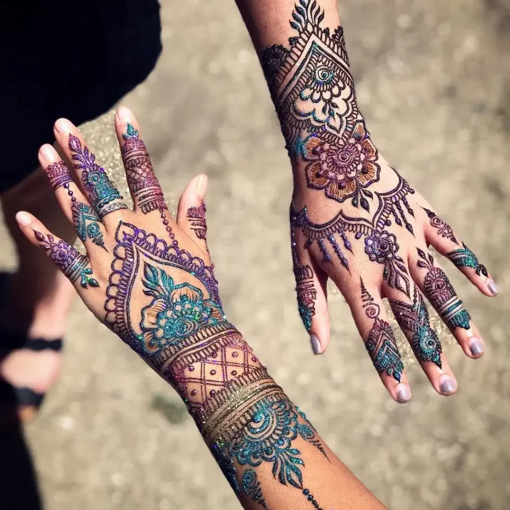 Glitter Henna Design