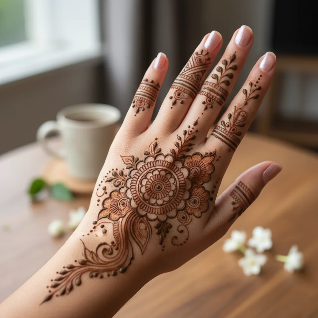 Indo-Arabic Mehndi Design