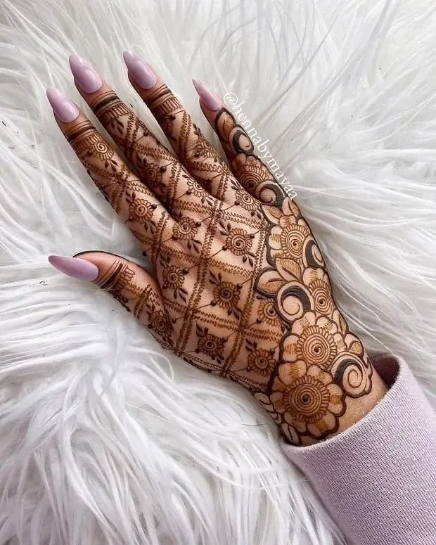 Instagram Stylish Royal Back Hand Mehndi Design