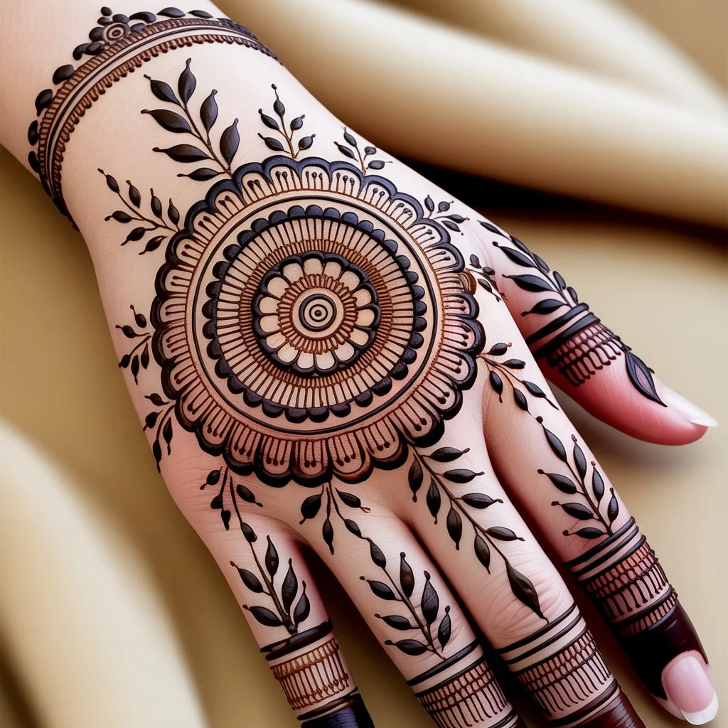 Mandala Mehndi Design Back Hand