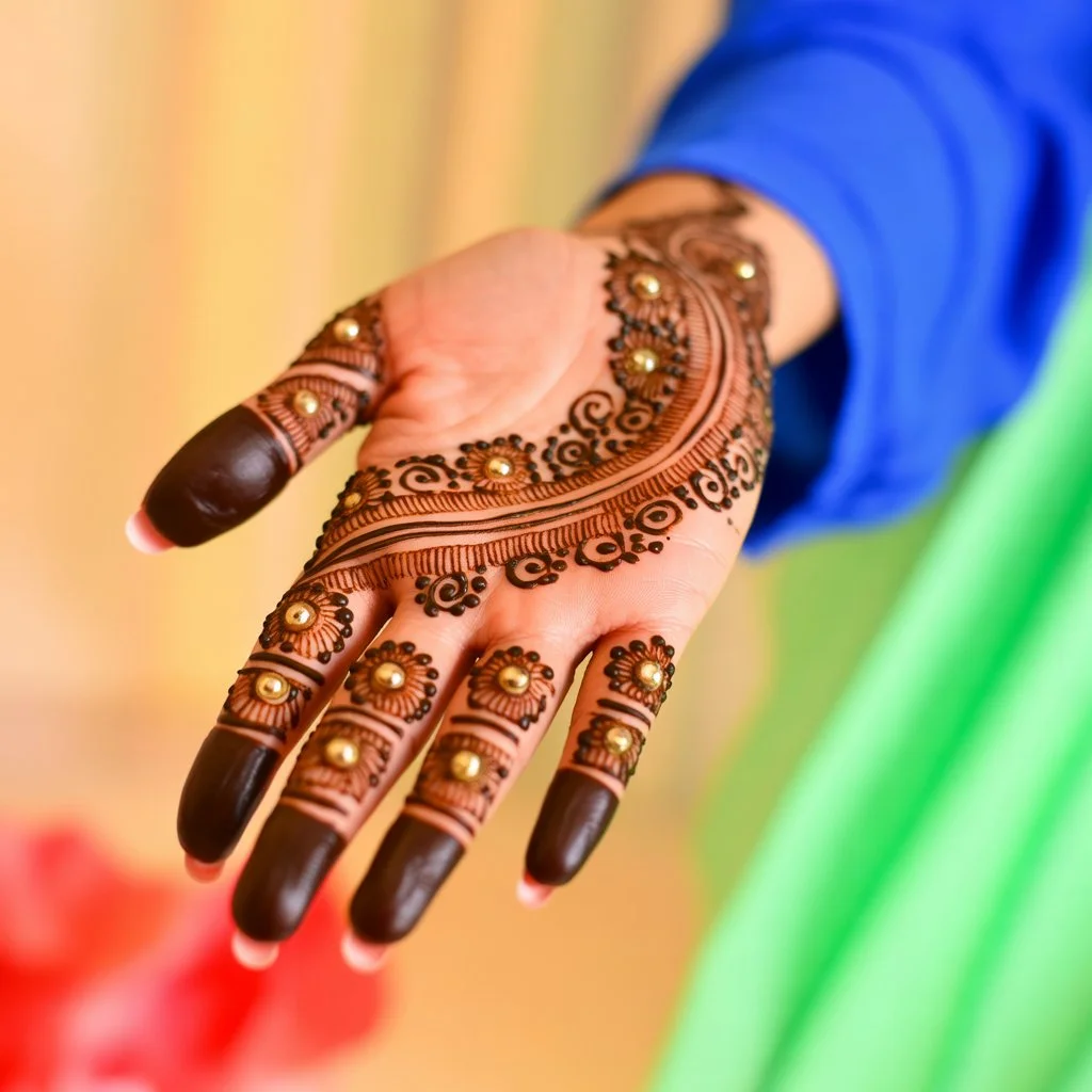 Mehndi Design Easy And Beautiful Front Hand