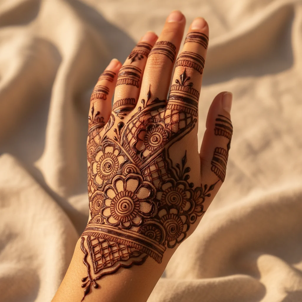 Modern Arabic Henna Design