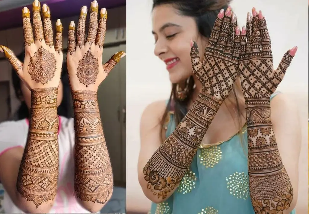 Modern Full-Hand Mehndi Design