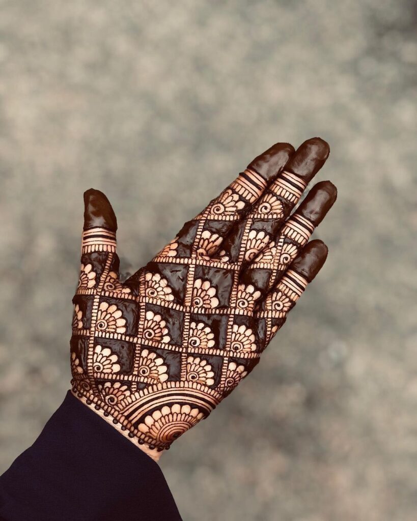 Monogram Arabic Mehndi Design