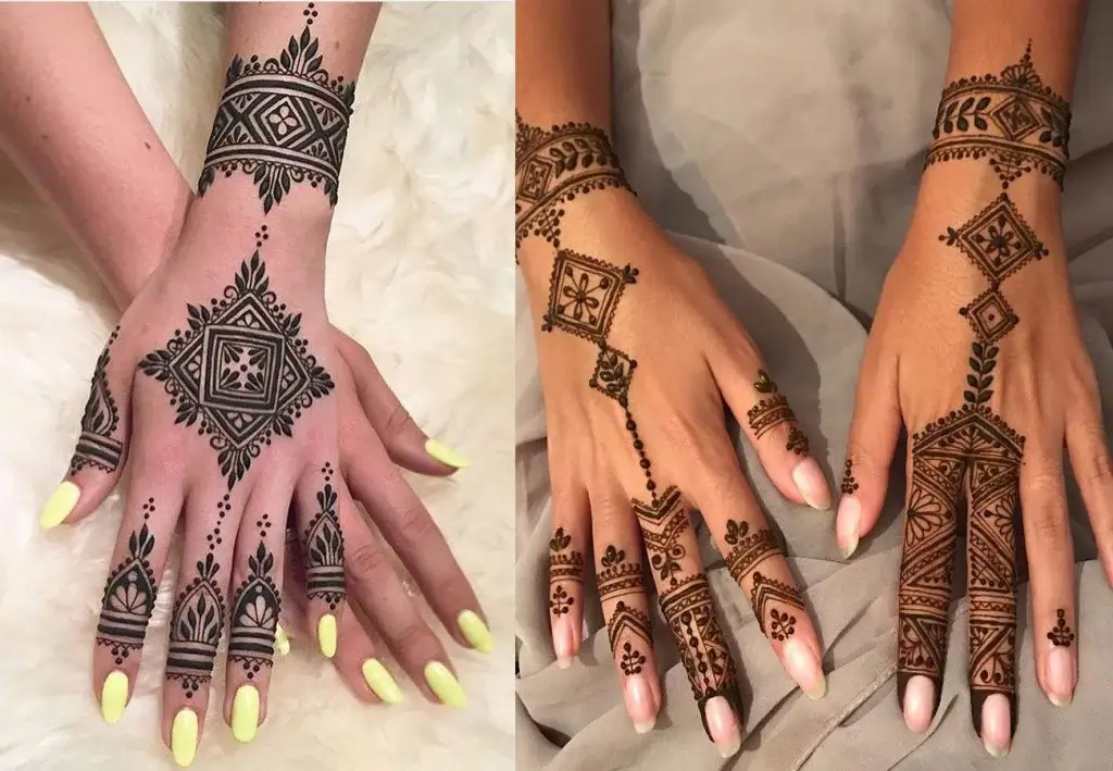 Moroccan Back Hand Mehndi Design