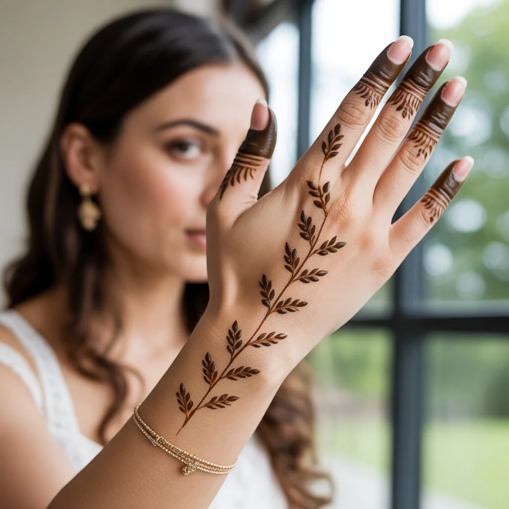 New Back Hand Mehndi Design