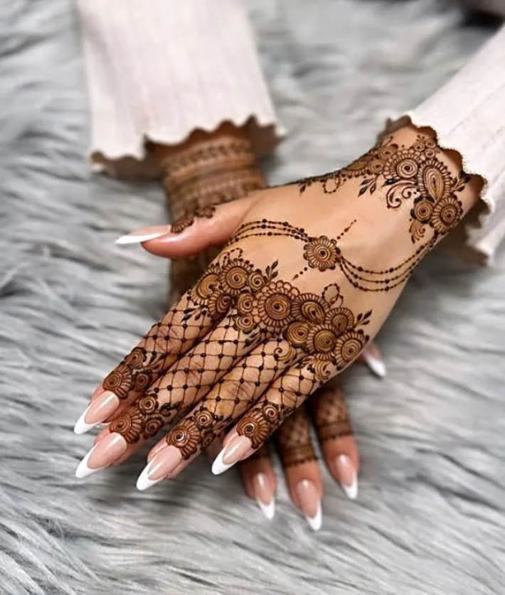 New Mehndi Design Back Hand