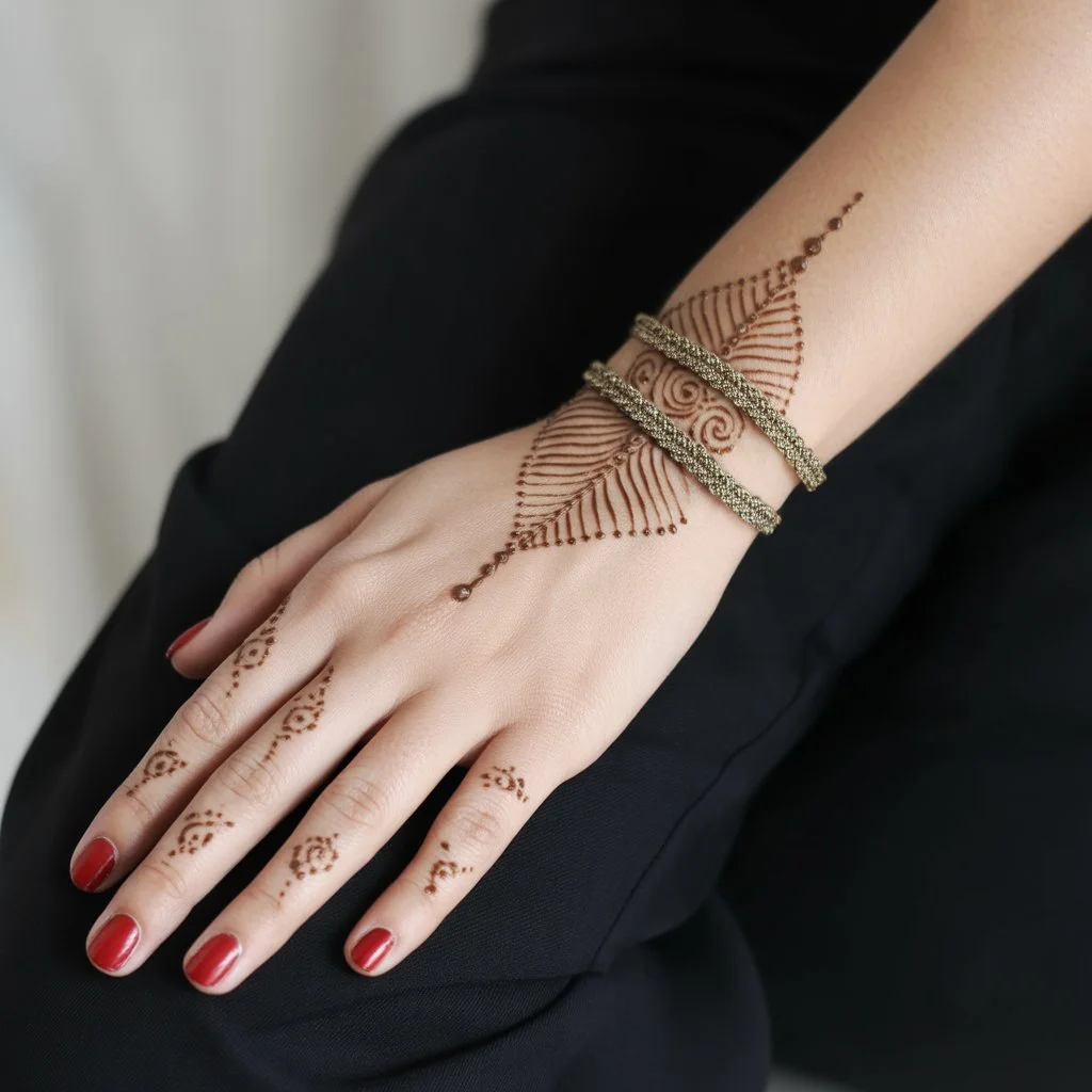 Pinterest Easy Modern Back Hand Mehndi Design