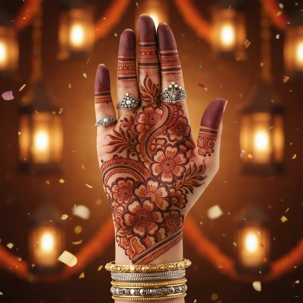 60+ Royal Front Hand Mehndi Designs | Instagram Finger, & More 46 Royal Arabic Front Hand Mehndi Design