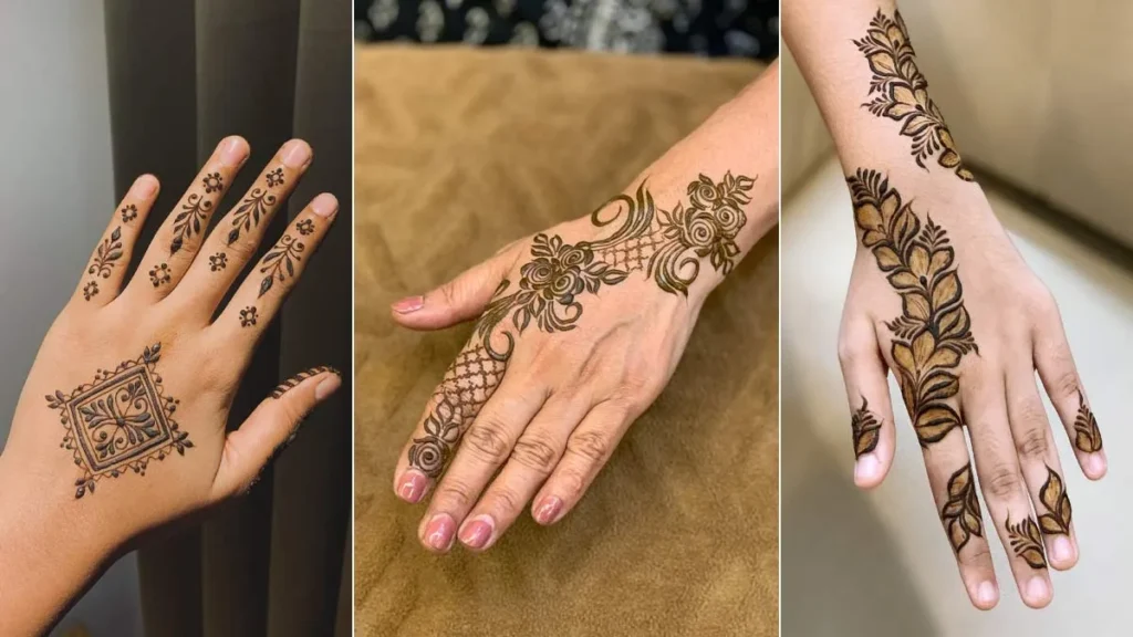Royal Back Hand Mehndi Design