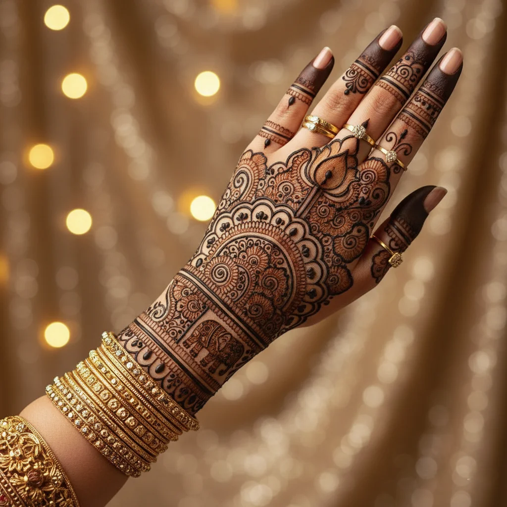 60+ Royal Front Hand Mehndi Designs | Instagram Finger, & More 14 Royal Back Hand Mehndi Design