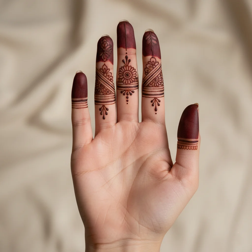 60+ Royal Front Hand Mehndi Designs | Instagram Finger, & More 4 Royal Finger Mehndi Design Front Hand