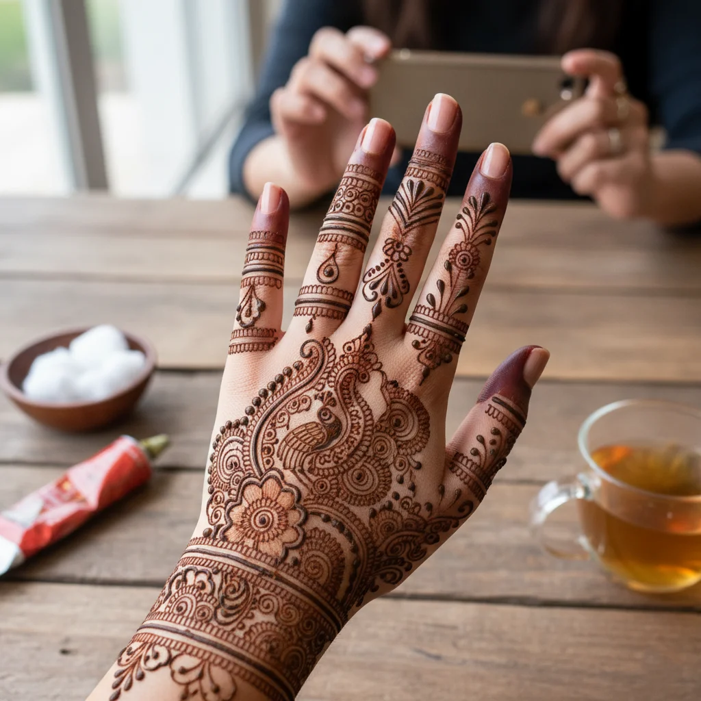 60+ Royal Front Hand Mehndi Designs | Instagram Finger, & More 3 Royal Finger Mehndi Design