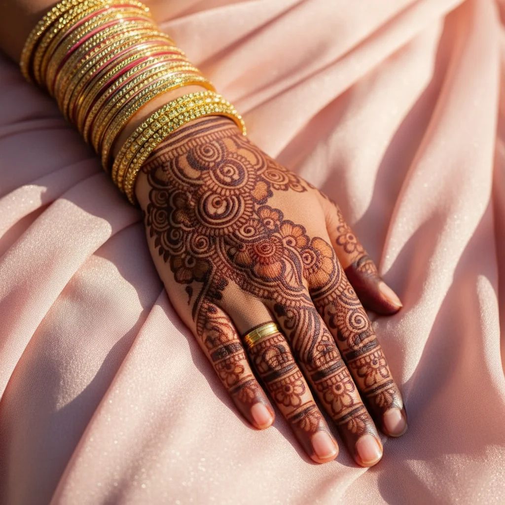 60+ Royal Front Hand Mehndi Designs | Instagram Finger, & More 23 Royal Half Hand Mehndi Design