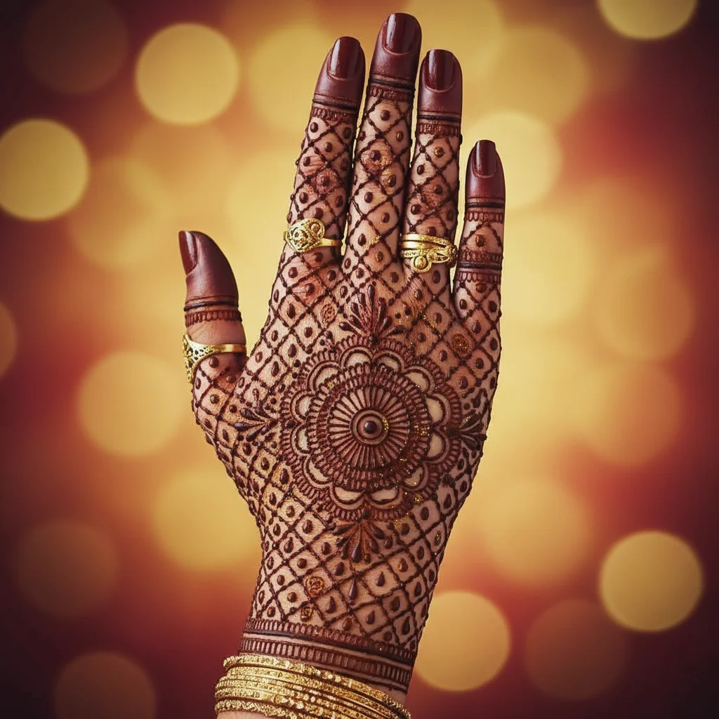60+ Royal Front Hand Mehndi Designs | Instagram Finger, & More 27 Royal Net Mehndi Design
