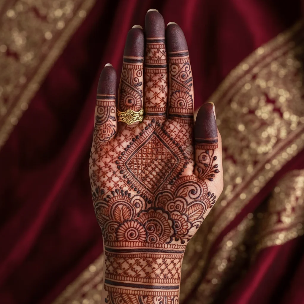 60+ Royal Front Hand Mehndi Designs | Instagram Finger, & More 41 Royal Stylish Instagram Front Hand Mehndi Design