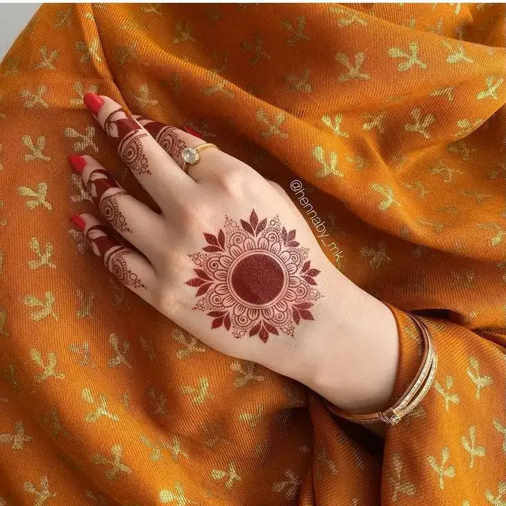 Simple Flower Stylish Back Hand Mehndi Design