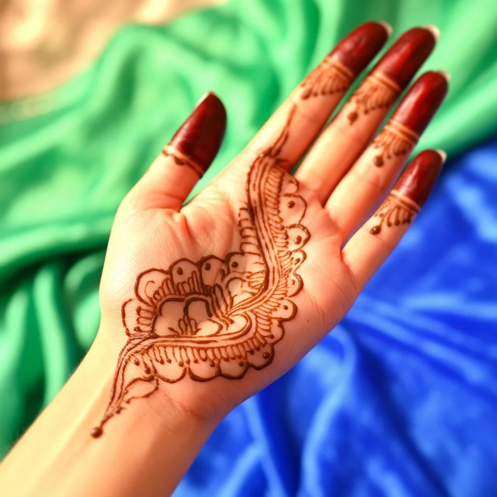 Trending Simple Mehndi Design Front Hand