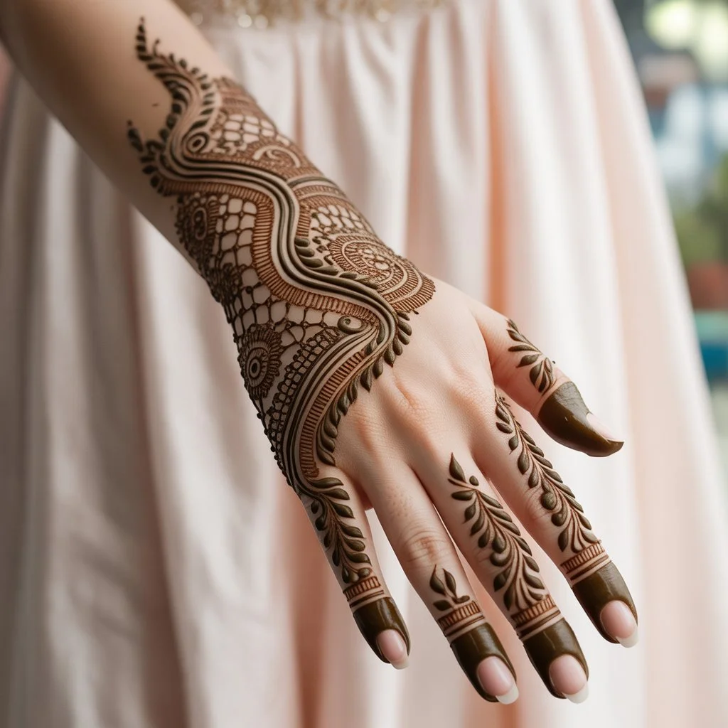 Trendy Instagram Mehndi Design Back Hand