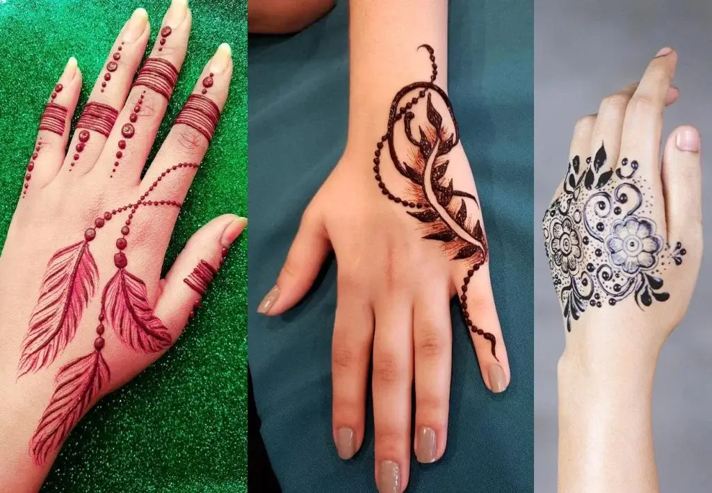Trendy Tattoo Style Back Mehndi Design