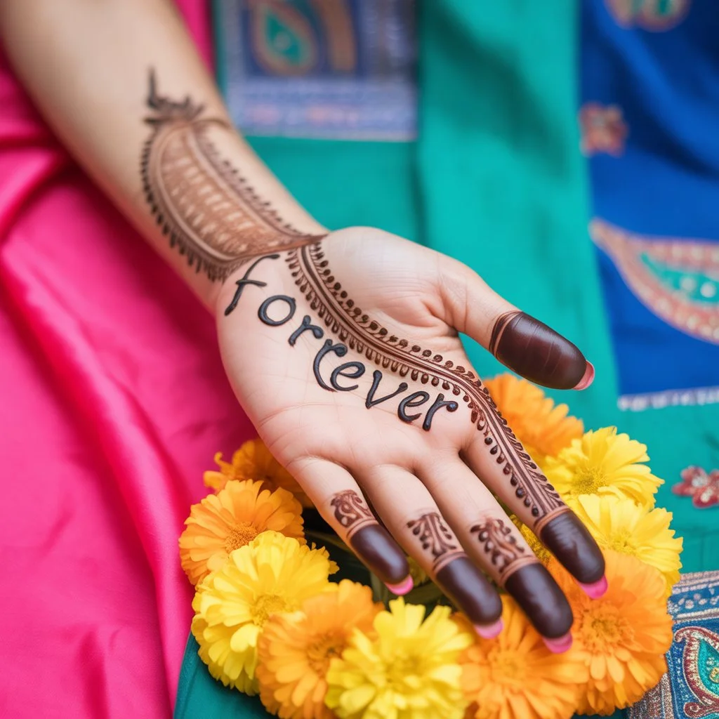 Unique Mehndi Design Front Hand
