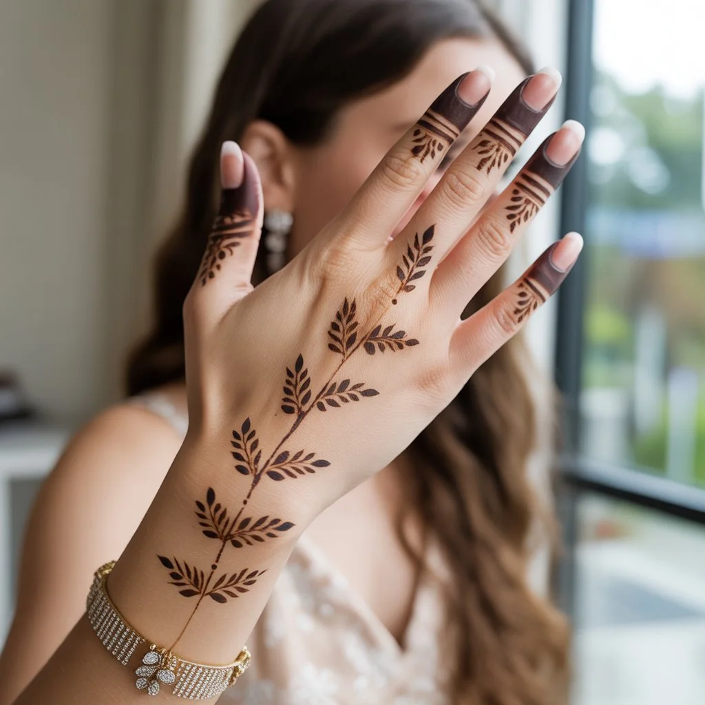Very Easy Back Hand Mehndi Design