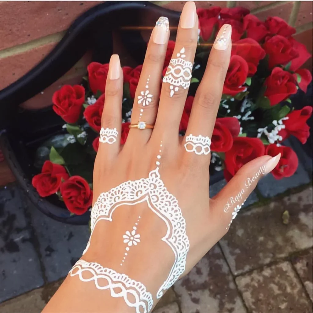 White Henna Design