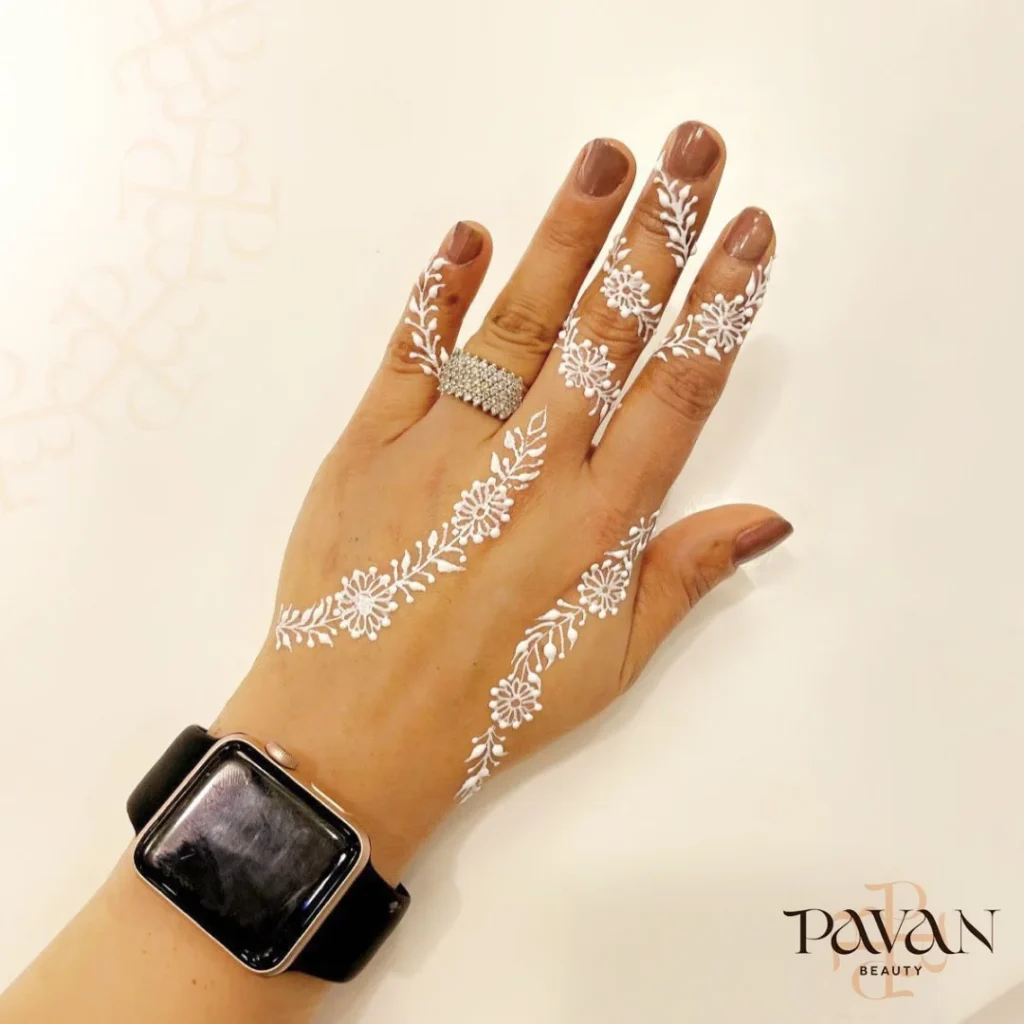 White Vine Henna Design